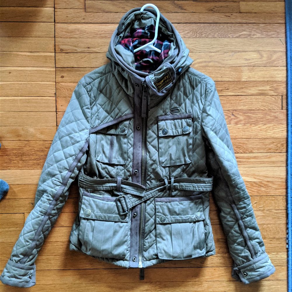 Superdry Women's Quilted Waxed Motorcycle Jacket